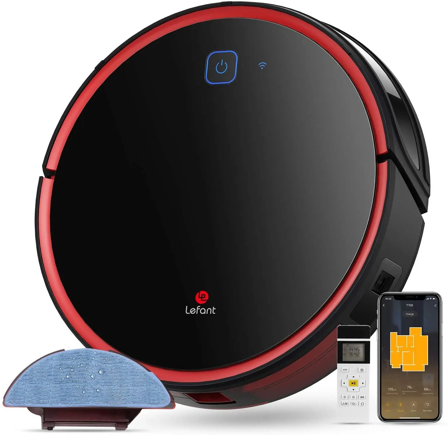Lefant T700 Robot Vacuum Cleaner with Water Tank 2200Pa 3 in 1 Auto Charge APP Wireless Robotic Vacuum Cleaner Mop for Home
Lefant T700 Robot Vacuum Cleaner with Water Tank 2200Pa 3 in 1 Auto Charge APP Wireless Robotic Vacuum Cleaner Mop for Home