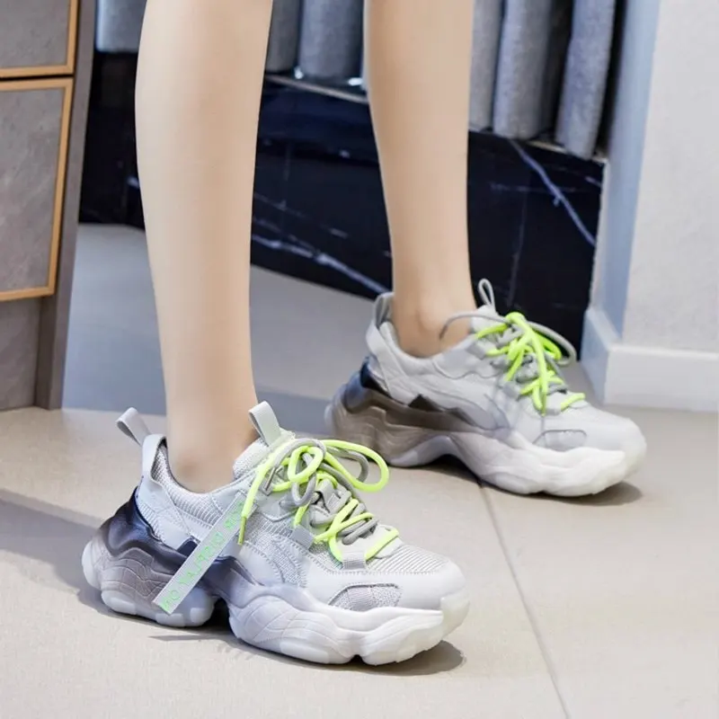 Breathable Mesh Genuine Leather Platform Women Shoes Student Vulcanize Shoes Non-Slip Heel 6cm Thick Bottom Running Sneakers
Breathable Mesh Genuine Leather Platform Women Shoes Student Vulcanize Shoes Non-Slip Heel 6cm Thick Bottom Running Sneakers