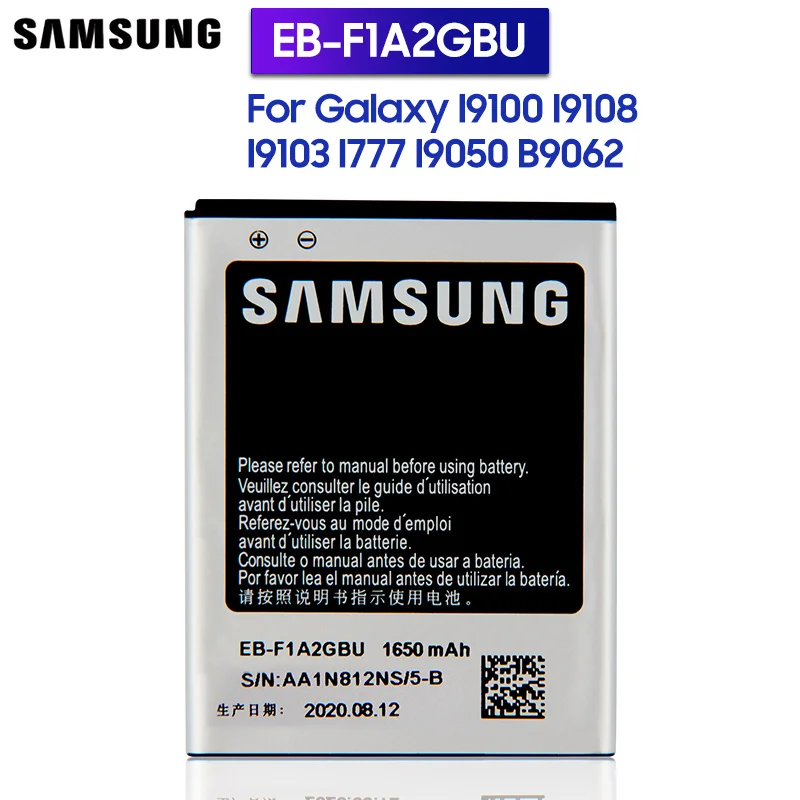 Фото Samsung оригинальный запасной аккумулятор EB F1A2GBU для I777 I9050 I9100 I9103 B9062 I9108 аутентичный
