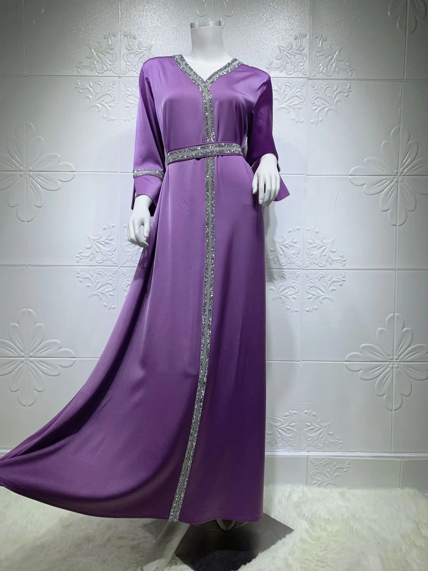 Satin Maxi Dress for Women Summer 2021 Elegant Ethnic Ruffle Short Sleeve Jalabiya Dubai Arabic Moroccan Clothes Maroon
Satin Maxi Dress for Women Summer 2021 Elegant Ethnic Ruffle Short Sleeve Jalabiya Dubai Arabic Moroccan Clothes Maroon