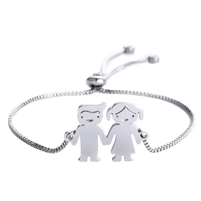 Customized Boy Girl Charm Bracelet Stainless Steel Engraved Name Adjustable Bracelet for Child Birthday Family Gifts
Customized Boy Girl Charm Bracelet Stainless Steel Engraved Name Adjustable Bracelet for Child Birthday Family Gifts