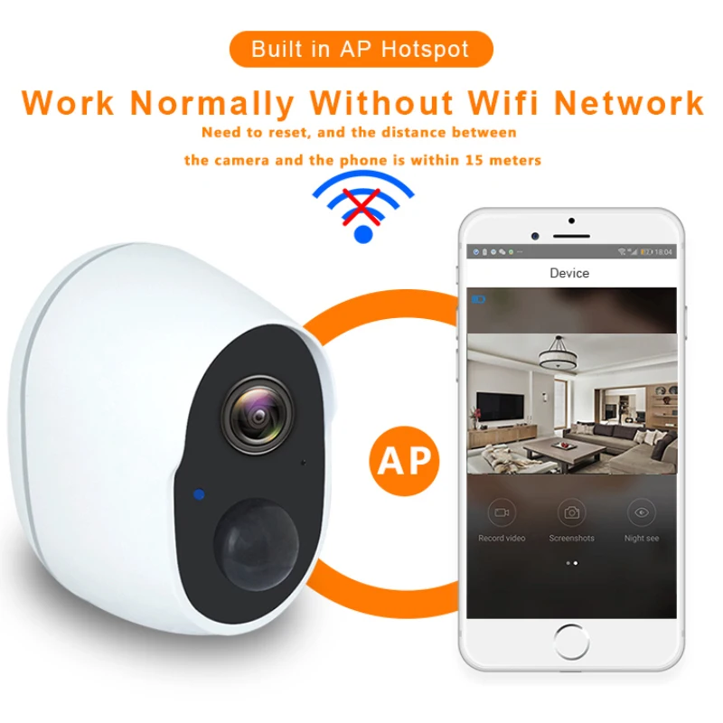 Wireless IP Cam Security Camera Wire Free Outdoor Rechargeable Battery Home Surveillance System PIR 1080P Wifi IP Camera
Wireless IP Cam Security Camera Wire Free Outdoor Rechargeable Battery Home Surveillance System PIR 1080P Wifi IP Camera