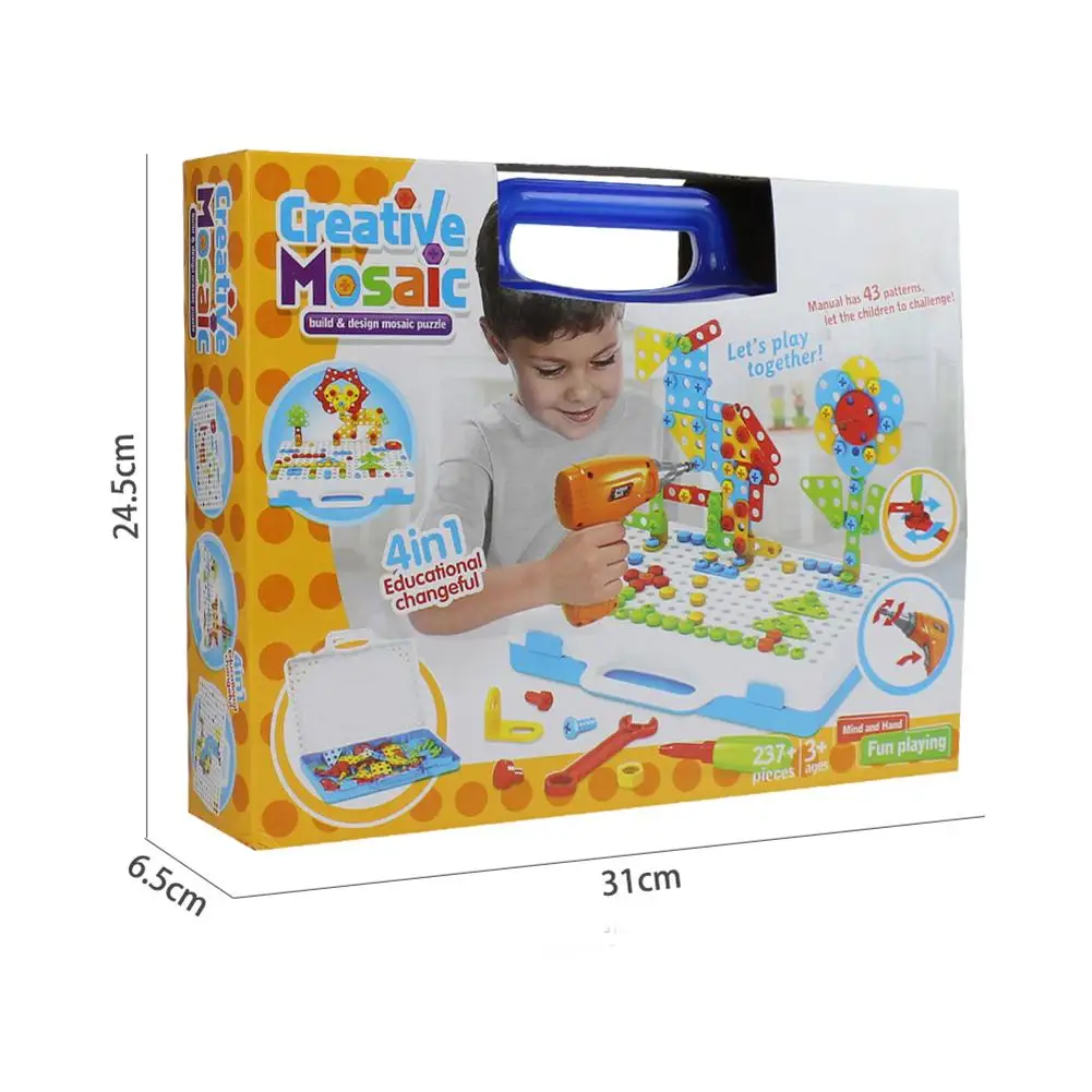 Assembled Block Plastic Jigsaw Building Toy Kids Educational Tool Children Electric Drill Nut Puzzle Disassembly 240/150pcs 
Assembled Block Plastic Jigsaw Building Toy Kids Educational Tool Children Electric Drill Nut Puzzle Disassembly 240/150pcs