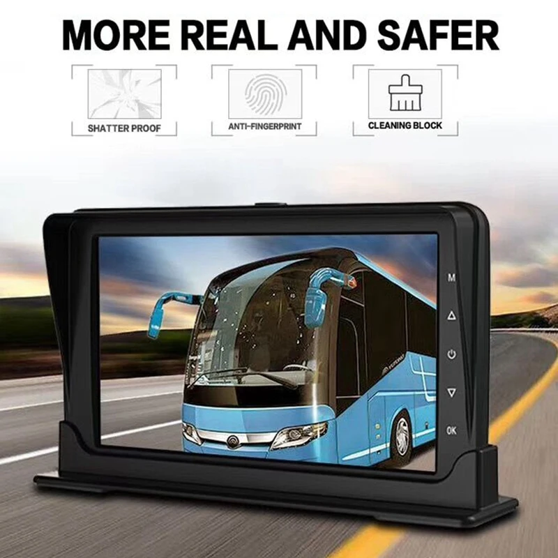 7 Inch Dual Split 1080P Monitor Dual Camera DVR Parking System for Truck Bus Caravan RV
7 Inch Dual Split 1080P Monitor Dual Camera DVR Parking System for Truck Bus Caravan RV