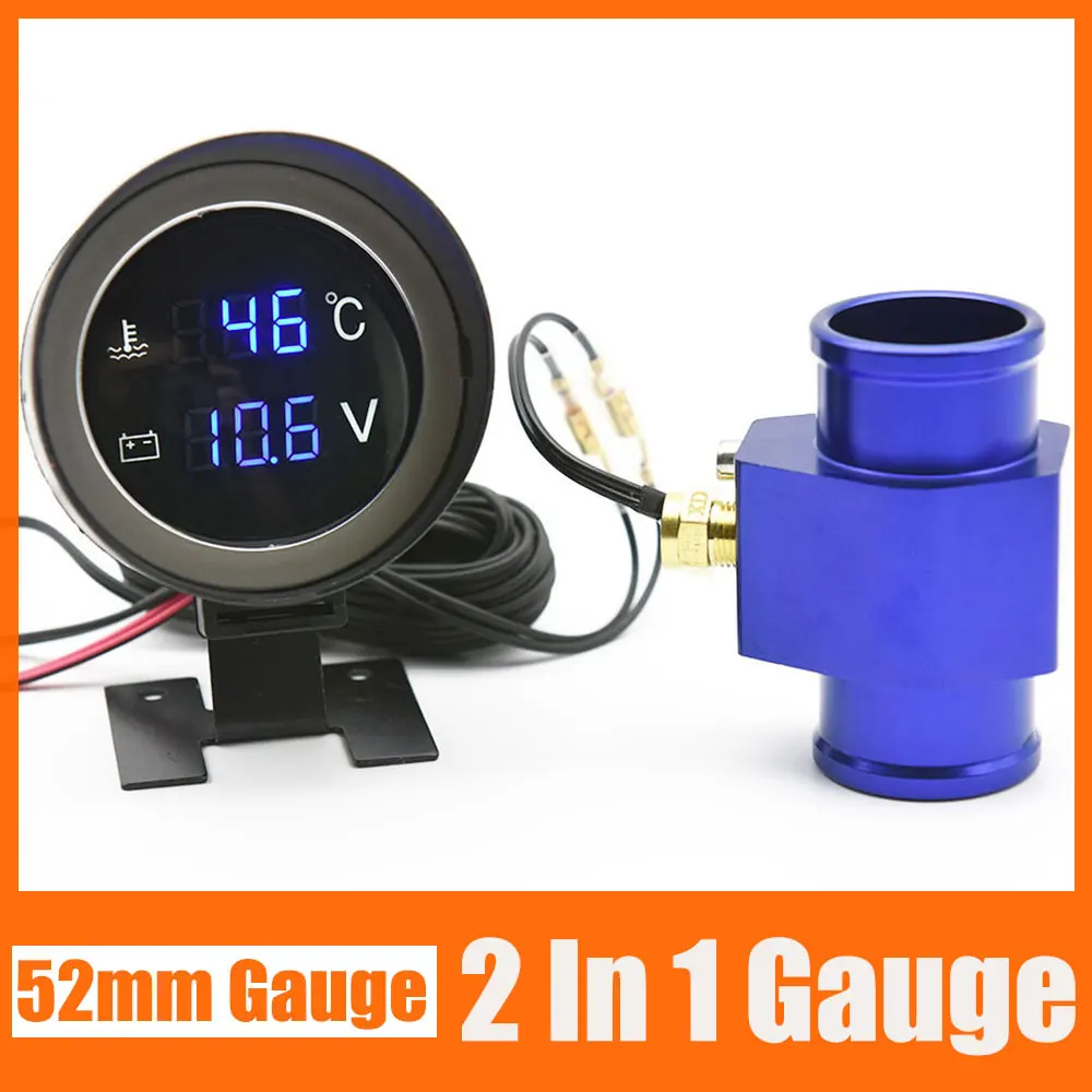 Water Temp Gauge + Voltmeter Meter 2 In 1 Universal Car Truck LED Digital 1/8NPT Sensor 10mm With Adapter 28mm 12V/24V
Water Temp Gauge + Voltmeter Meter 2 In 1 Universal Car Truck LED Digital 1/8NPT Sensor 10mm With Adapter 28mm 12V/24V