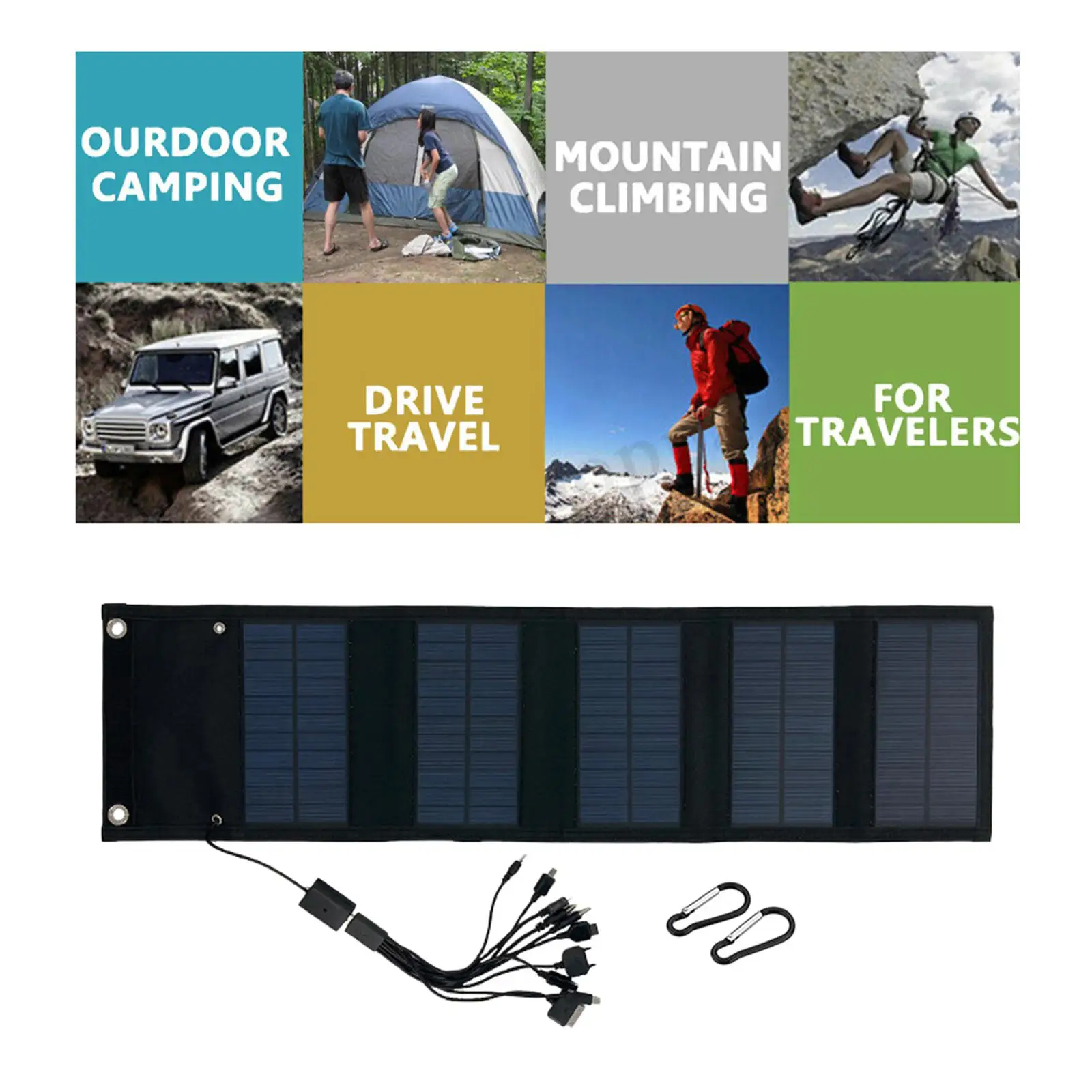 15W Foldable USB Solar Panel Solar Cell Portable Folding Waterproof Solar Panel Outdoor Camping Mobile Power Battery Charger
15W Foldable USB Solar Panel Solar Cell Portable Folding Waterproof Solar Panel Outdoor Camping Mobile Power Battery Charger