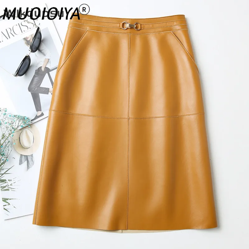 New Fashion Korean Style Genuine Leather Skirt Women Elegant Midi Knee Length High Waist Real Sheepskin Ladies Skirts Plus Size
New Fashion Korean Style Genuine Leather Skirt Women Elegant Midi Knee Length High Waist Real Sheepskin Ladies Skirts Plus Size