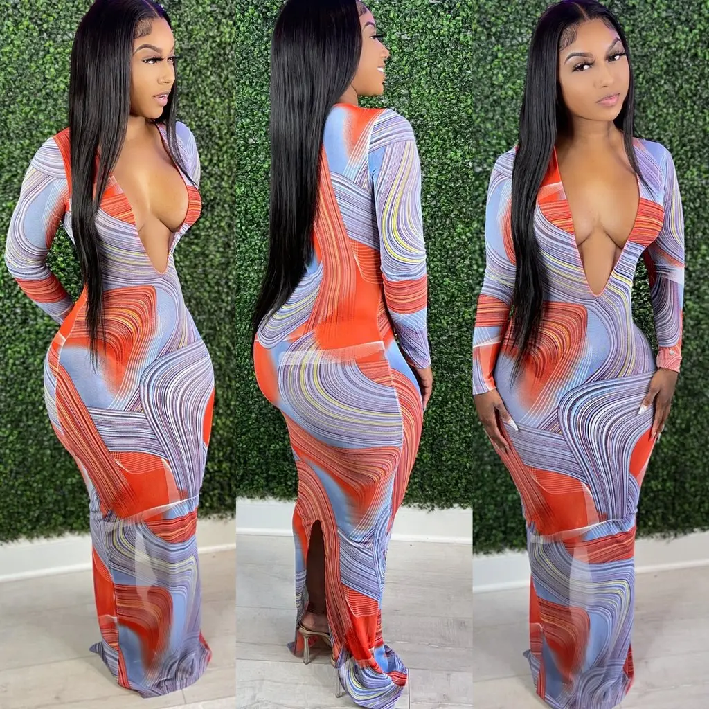 YD8519 New Trending 2021 Fashion Women Irregular Mesh Print Sexy Deep V-Neck Long Dresses Maxi Casual
YD8519 New Trending 2021 Fashion Women Irregular Mesh Print Sexy Deep V-Neck Long Dresses Maxi Casual