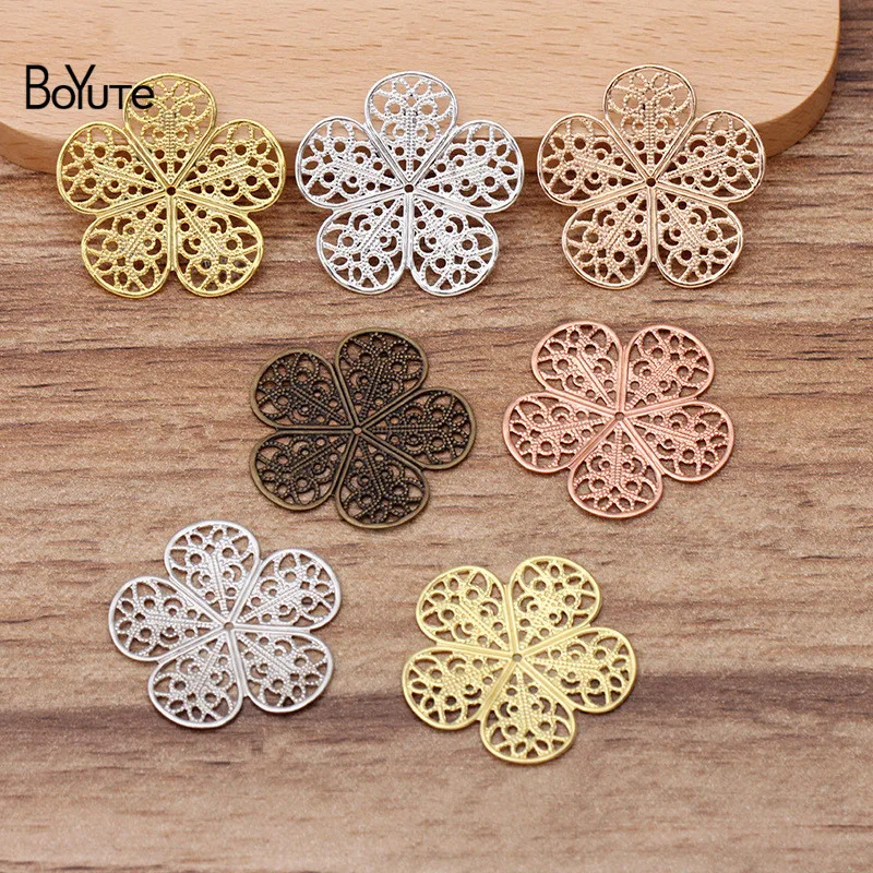 BoYuTe (100 Pieces/Lot) 25MM Flower Filigree Findings Metal Brass Diy Hand Made Hair Jewelry Accessories Wholesale
BoYuTe (100 Pieces/Lot) 25MM Flower Filigree Findings Metal Brass Diy Hand Made Hair Jewelry Accessories Wholesale