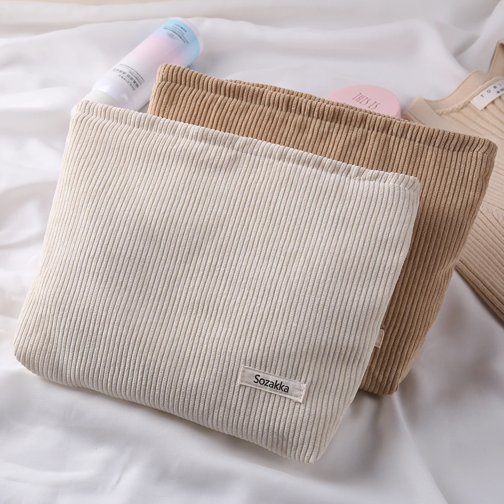 Portable Solid Color Corduroy Cosmetic Bag Wash Pouch Women Travel Beauty Storage Cases Makeup Organizer Clutch Bag
Portable Solid Color Corduroy Cosmetic Bag Wash Pouch Women Travel Beauty Storage Cases Makeup Organizer Clutch Bag
