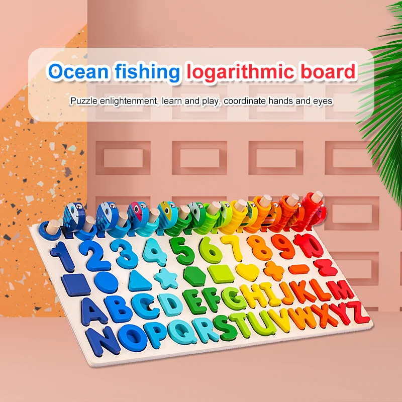 Montessori Educational Wooden Toys Fishing Log Board Shapes Sorter Puzzle Count Number Game Wood Learning Toys For Children
Montessori Educational Wooden Toys Fishing Log Board Shapes Sorter Puzzle Count Number Game Wood Learning Toys For Children