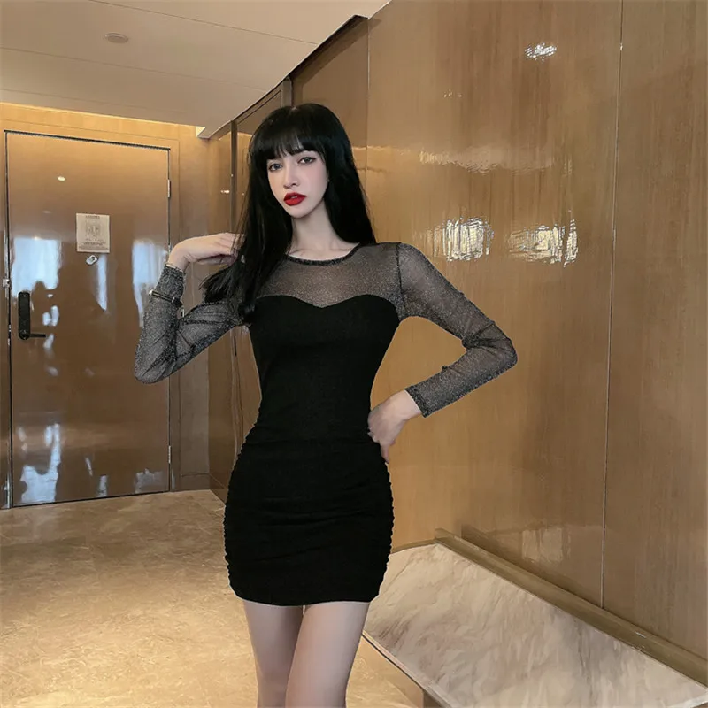 Spring 2020 New Fashion Women's Long-Sleeved Mesh Gauze Slim-Fit Bag Hip Round Neck Sexy Bottoming Dress
Spring 2020 New Fashion Women's Long-Sleeved Mesh Gauze Slim-Fit Bag Hip Round Neck Sexy Bottoming Dress