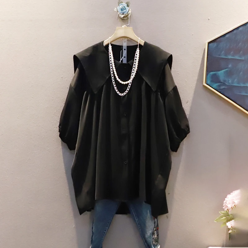 IEQJ Women Korean Temperament Casual Solid Color Doll Collar Loose Cozy Shirt Cardigan Blouse New Loose Fashion Autumn 2021
IEQJ Women Korean Temperament Casual Solid Color Doll Collar Loose Cozy Shirt Cardigan Blouse New Loose Fashion Autumn 2021