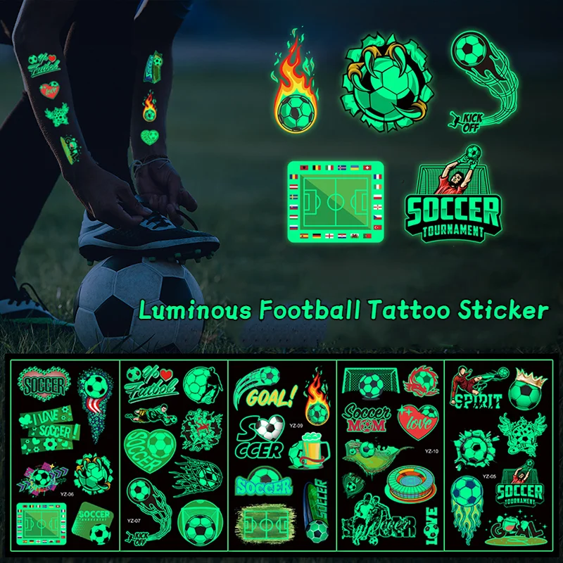 New World Football Luminous Tattoo Stickers Boys Personality Face Stickers Waterproof Durable High Brightness Spot Wholesale
New World Football Luminous Tattoo Stickers Boys Personality Face Stickers Waterproof Durable High Brightness Spot Wholesale