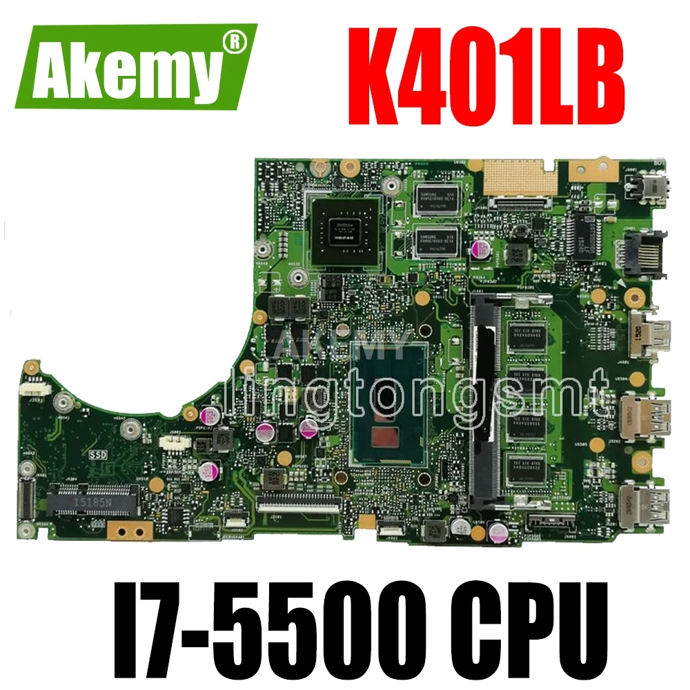 K401LB I7-5500CPU With DDR3L 4GB RAM /GT940M/2G mainboard REV2.0 For Asus K401L K401LB laptop motherboard Tested Working
K401LB I7-5500CPU With DDR3L 4GB RAM /GT940M/2G mainboard REV2.0 For Asus K401L K401LB laptop motherboard Tested Working
