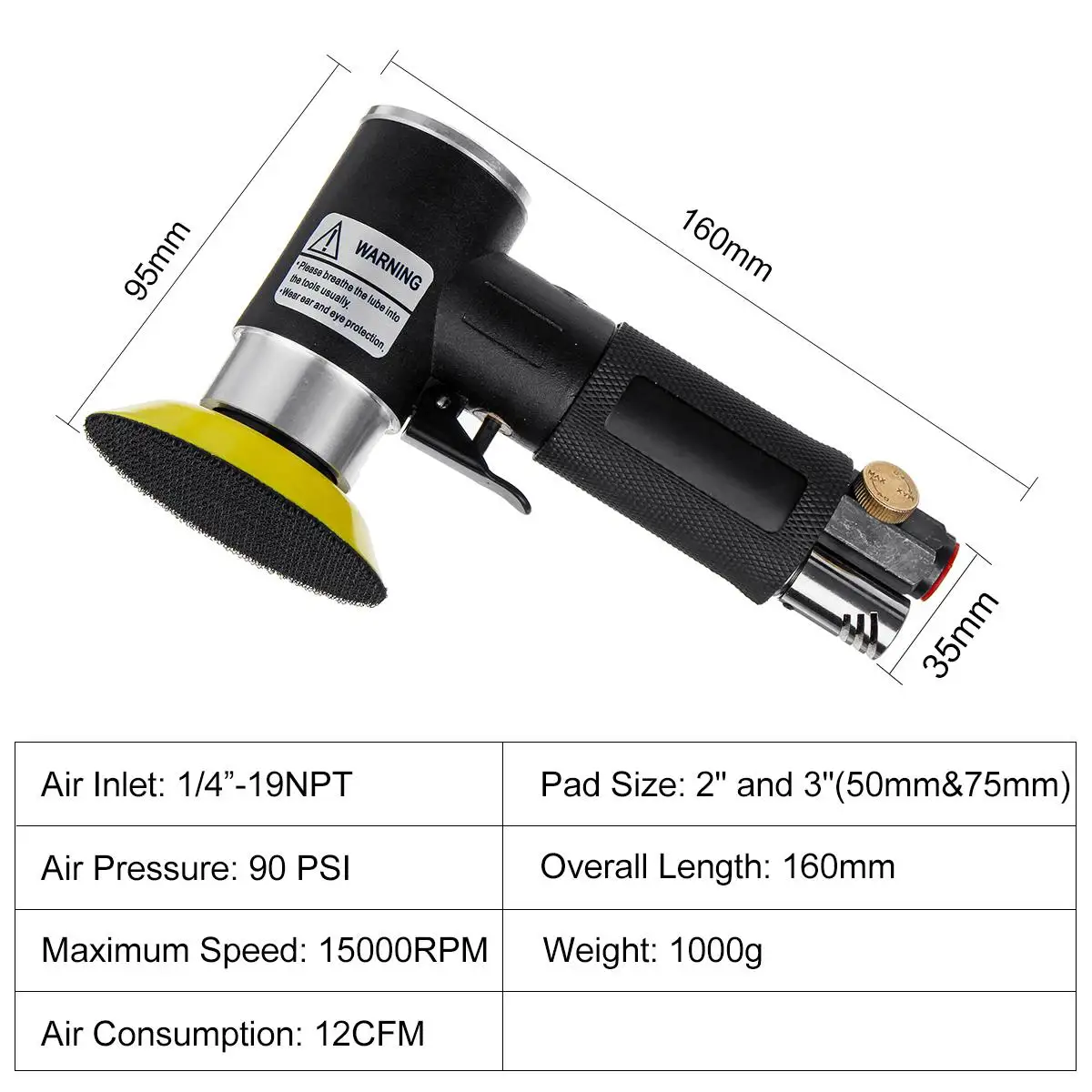 2 Inch/3 Inch Air Die Grinder Pneumatic Grinding Polishing Machine Eccentric Sand Paper Machine High strength Wear-resistant
2 Inch/3 Inch Air Die Grinder Pneumatic Grinding Polishing Machine Eccentric Sand Paper Machine High strength Wear-resistant