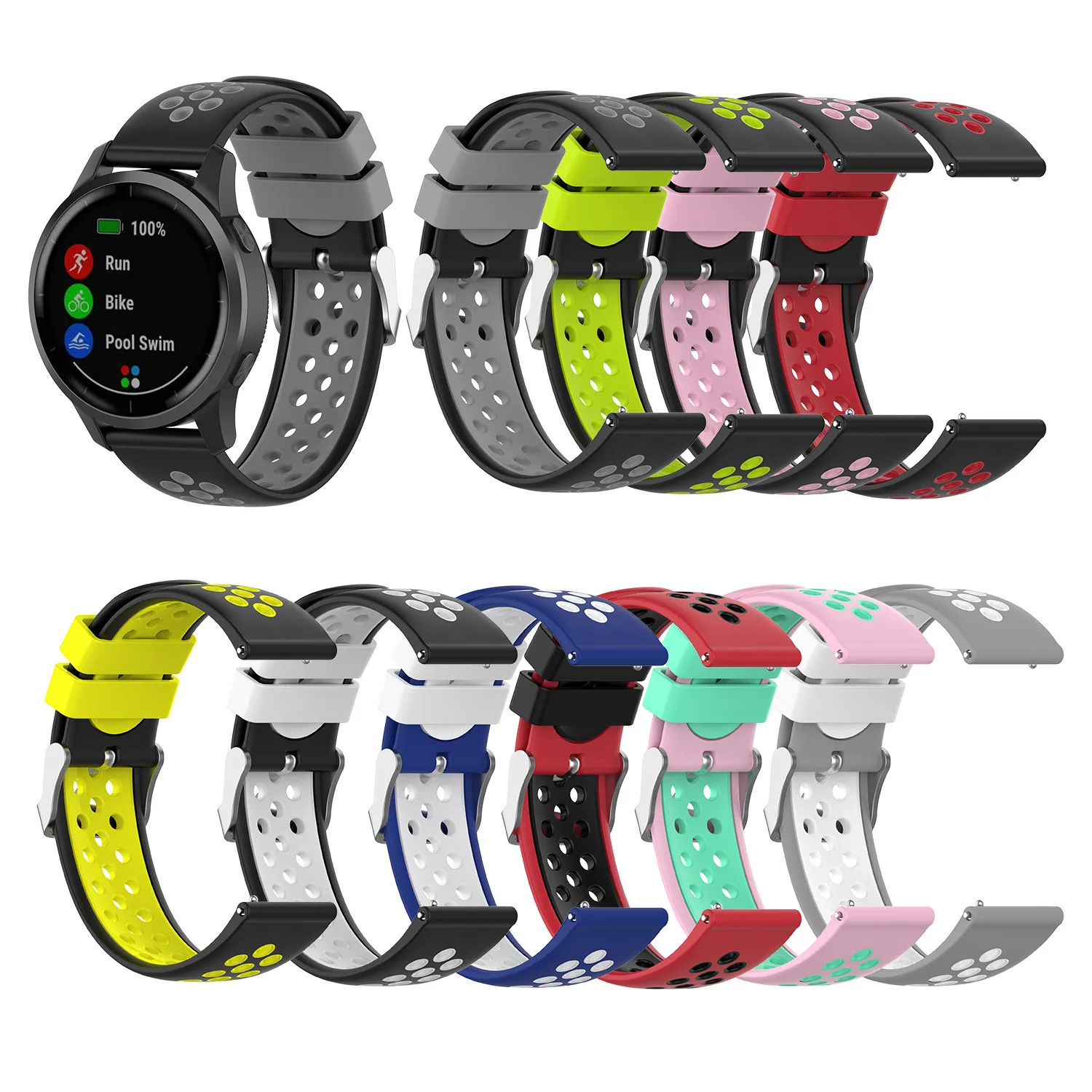 Ремешок для смарт-часов Garmin Vivoactive 4 сменный Браслет Samsung Galaxy Watch 46 мм/Gear S3 22 мм |