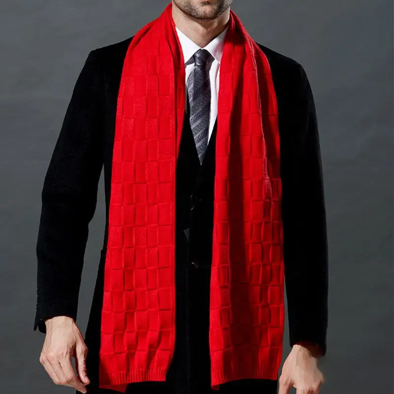 Men Classic Business Knitted Long Scarf Solid Color Plaid Jacquard Shawl Wraps
Men Classic Business Knitted Long Scarf Solid Color Plaid Jacquard Shawl Wraps