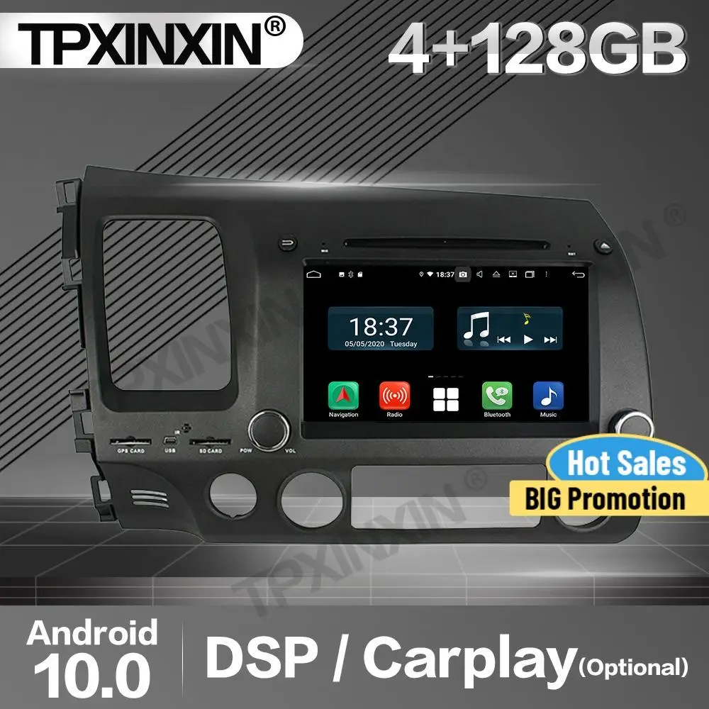 Автомагнитола Carplay 2 Din, 128G, стерео приемник, Android 10, для Honda Civic 2006-2009, 2010, 2011, GPS-плеер, головное устройство аудиомагнитофона
Автомагнитола Carplay 2 Din, 128G, стерео приемник, Android 10, для Honda Civic 2006-2009, 2010, 2011, GPS-плеер, головное устройство аудиомагнитофона