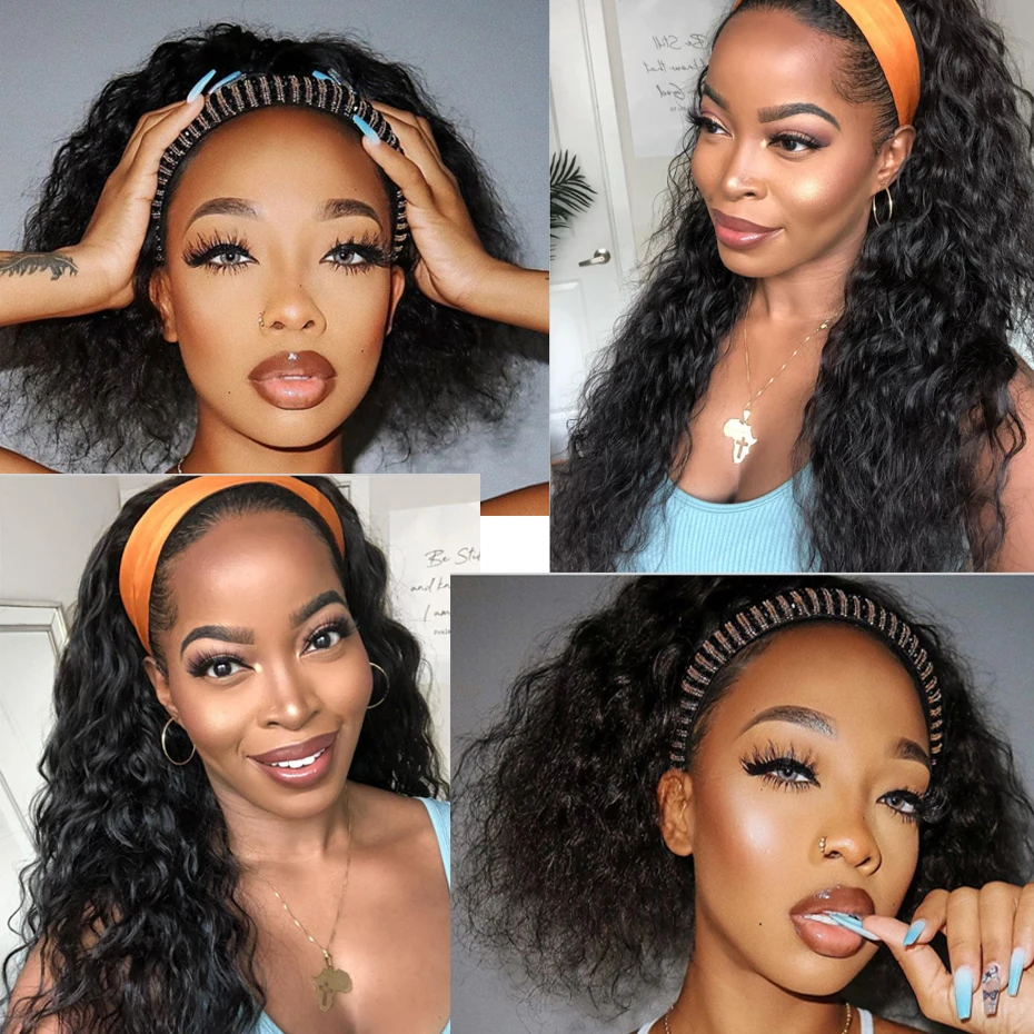 Headband Wigs Glueless Water Wave Scarf Wig Indian Remy Human Hair Wigs For Black Women Fast Delivery Bulk Sale Wigs Despacito
Headband Wigs Glueless Water Wave Scarf Wig Indian Remy Human Hair Wigs For Black Women Fast Delivery Bulk Sale Wigs Despacito