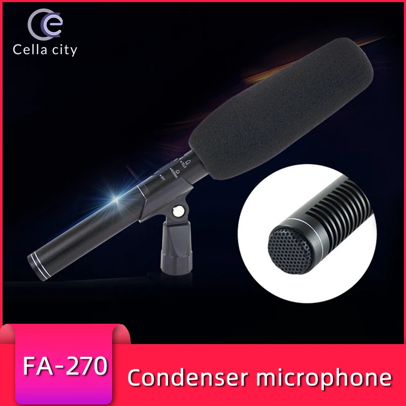 CELLA CITY Double Pickup Condenser Microphone News Reporter Recording Interview SLR Camera Gun-type Mic
CELLA CITY Double Pickup Condenser Microphone News Reporter Recording Interview SLR Camera Gun-type Mic