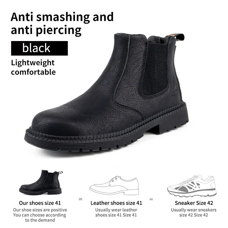 Anti-smashing, wear-resistant, high-top, indestructible, labor-safe and safe working men's shoes
Anti-smashing, wear-resistant, high-top, indestructible, labor-safe and safe working men's shoes
