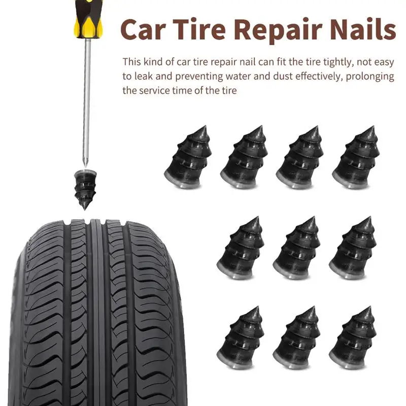 10 Pieces Car Tire Repair Nails Rubber Truck Tyre Patches Portable Sealing Scooter Repairing Screws, S
10 Pieces Car Tire Repair Nails Rubber Truck Tyre Patches Portable Sealing Scooter Repairing Screws, S