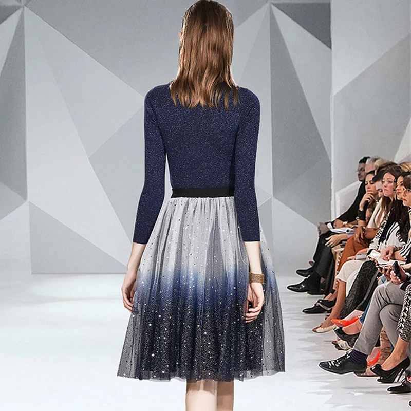 Women Fall Winter Outfits Fashion High Quality Runway Set Long Sleeve V Neck Pullover Knit Sweater and Tulle Skirt 2Piece Sets
Women Fall Winter Outfits Fashion High Quality Runway Set Long Sleeve V Neck Pullover Knit Sweater and Tulle Skirt 2Piece Sets