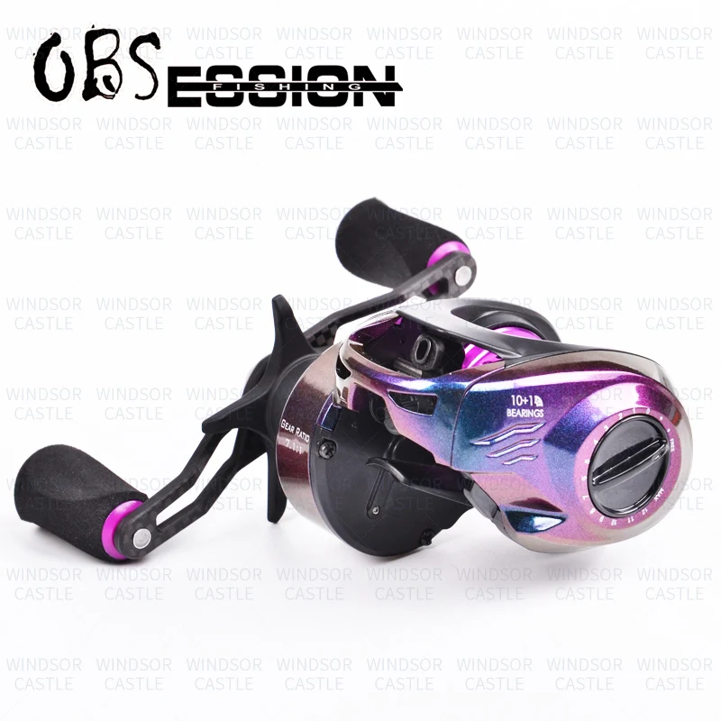 OBSESSION Carbon Fishing Reel 160g 7.1:1 Max Drag 6kg 10+1BB Ultralight Baitcasting Reel High Speed Freshwater Fishing Wheel
OBSESSION Carbon Fishing Reel 160g 7.1:1 Max Drag 6kg 10+1BB Ultralight Baitcasting Reel High Speed Freshwater Fishing Wheel
