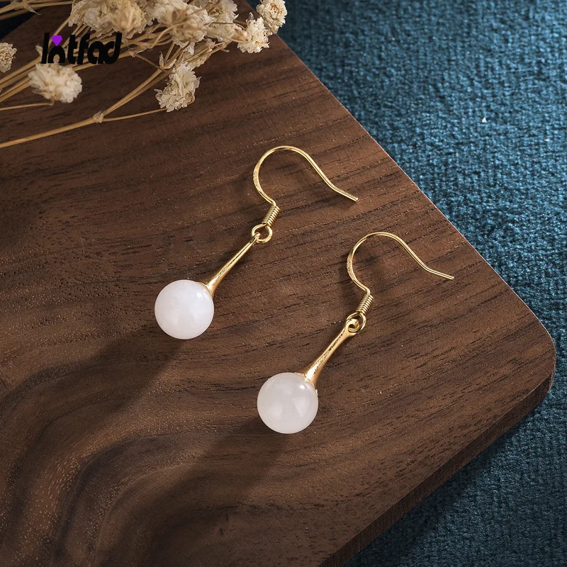 New White Jade Earrings Long Style Temperament Jade Earrings Exquisite Simple Ear Jewelry Wedding Accessories Birthday Gift
New White Jade Earrings Long Style Temperament Jade Earrings Exquisite Simple Ear Jewelry Wedding Accessories Birthday Gift