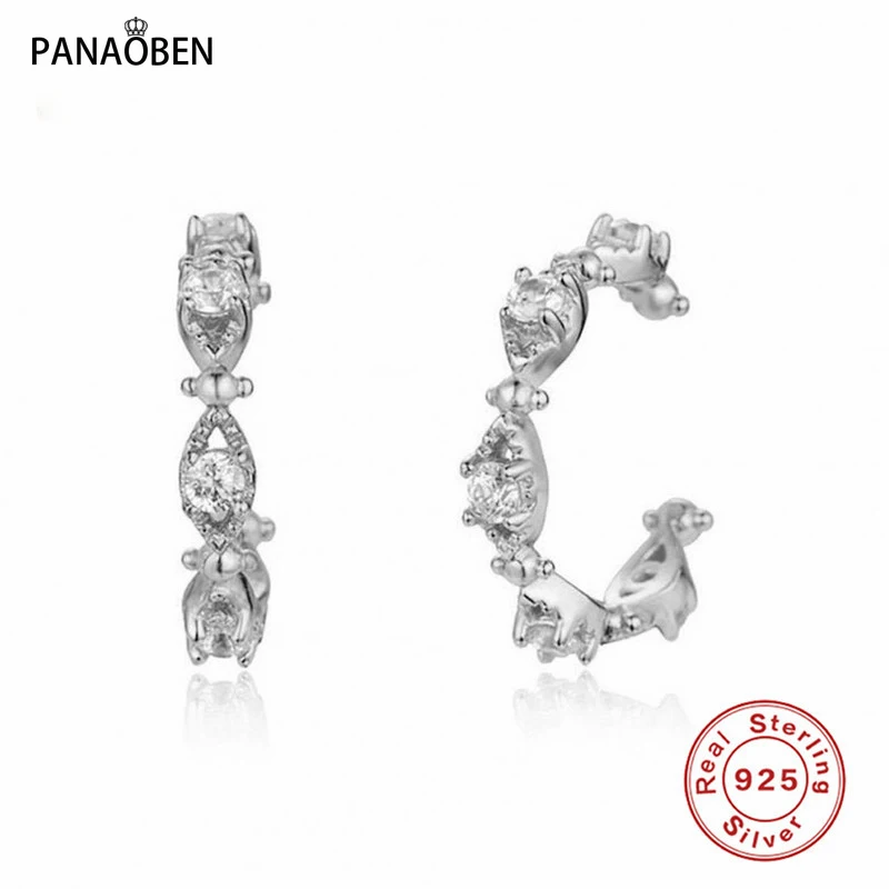 925 серебряные Клипсы-манжеты PANAOBEN для женщин C-образные небольшие серьги без проколов с кристаллами, серьги-клипсы, ювелирные изделия 
925 серебряные Клипсы-манжеты PANAOBEN для женщин C-образные небольшие серьги без проколов с кристаллами, серьги-клипсы, ювелирные изделия