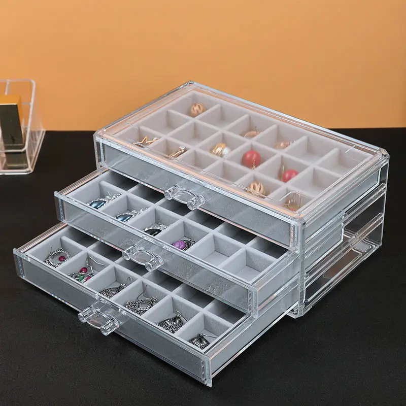 Earrings Jewelry Storage Box Dustproof Jewelry Sorting And Sorting Acrylic Box Transparent Household With Drawer
Earrings Jewelry Storage Box Dustproof Jewelry Sorting And Sorting Acrylic Box Transparent Household With Drawer