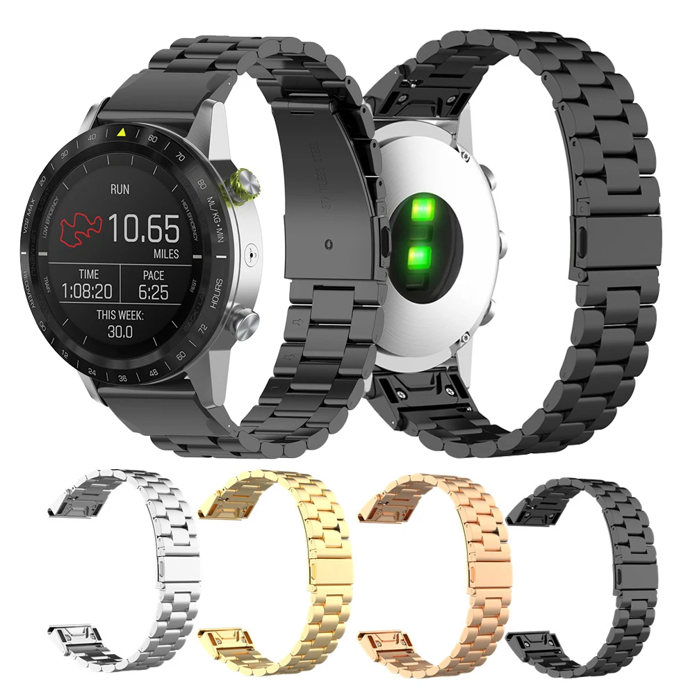Ремешок из нержавеющей стали для смарт-часов Garmin Fenix 6X 5X 3 3HR спуск MK1 D2