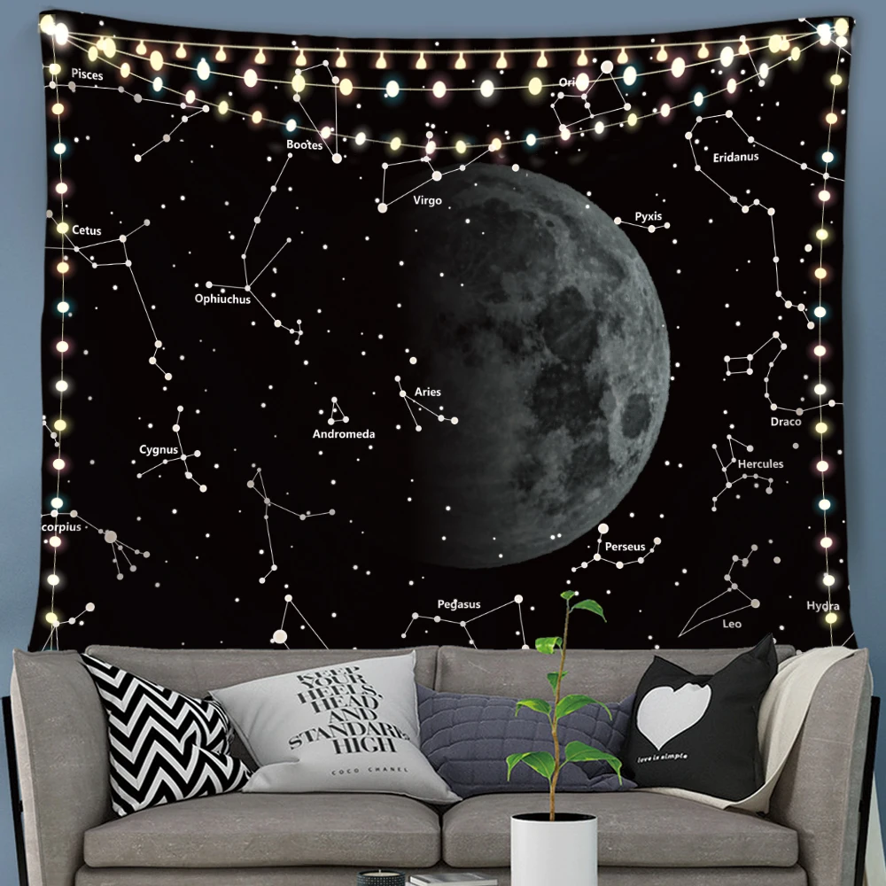 Silstar Tex Constellation Tapestry Galaxy Star Boho Decor Wall Tapestry Space Wall Hanging Fabrics Macrame
Silstar Tex Constellation Tapestry Galaxy Star Boho Decor Wall Tapestry Space Wall Hanging Fabrics Macrame