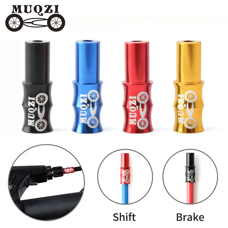 

MUQZI 10Pcs Shift Brake Cable Cap 4mm 5mm Aluminum Alloy End Tip Caps Mountain Road Bike Line Pipe Housing Cover