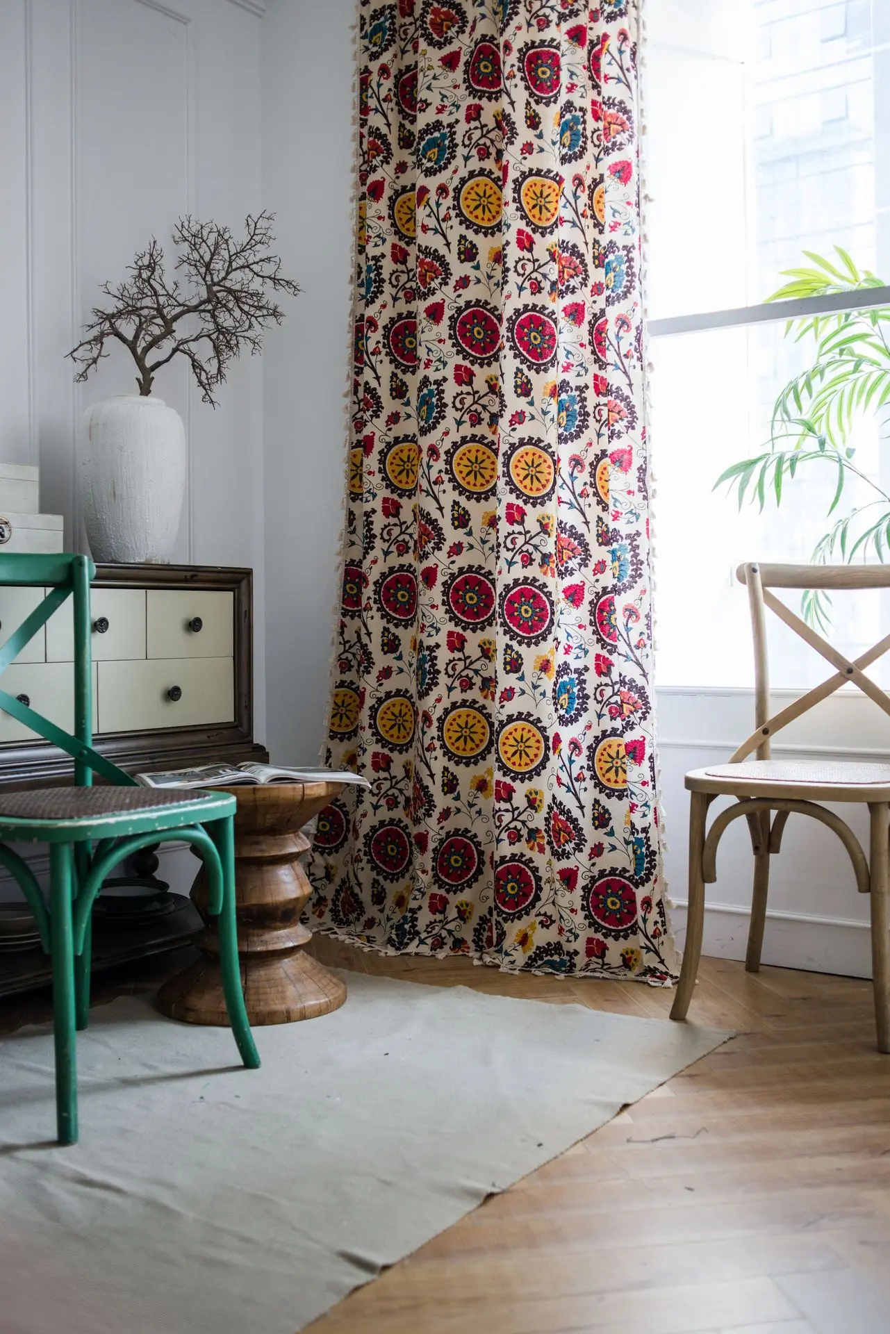 Yaapeet 1pc Modern Pastoral Curtain Bohemia Cotton Linen Window Curtains for Living Room Pretty Tassel Window Drapes Home Decor 
Yaapeet 1pc Modern Pastoral Curtain Bohemia Cotton Linen Window Curtains for Living Room Pretty Tassel Window Drapes Home Decor