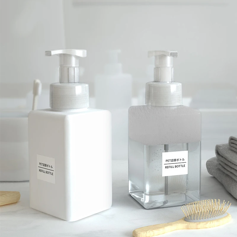 450ml Soap Foam Foaming Pump Empty Square Bottle Plastic Travel Bathroom Portable Soap Dispensers Shampoo Shower Gel Storage
450ml Soap Foam Foaming Pump Empty Square Bottle Plastic Travel Bathroom Portable Soap Dispensers Shampoo Shower Gel Storage