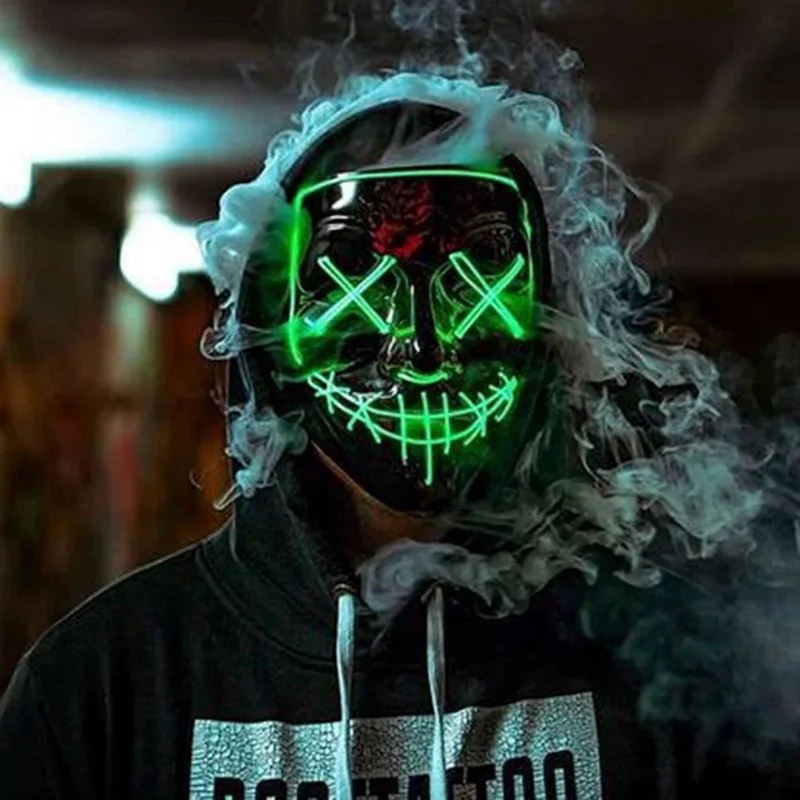 LED Halloween Mask Luminous Glow In The Dark Mascaras Halloween Party Costume Cosplay Masques Horror Props Neon light Masquerade
LED Halloween Mask Luminous Glow In The Dark Mascaras Halloween Party Costume Cosplay Masques Horror Props Neon light Masquerade