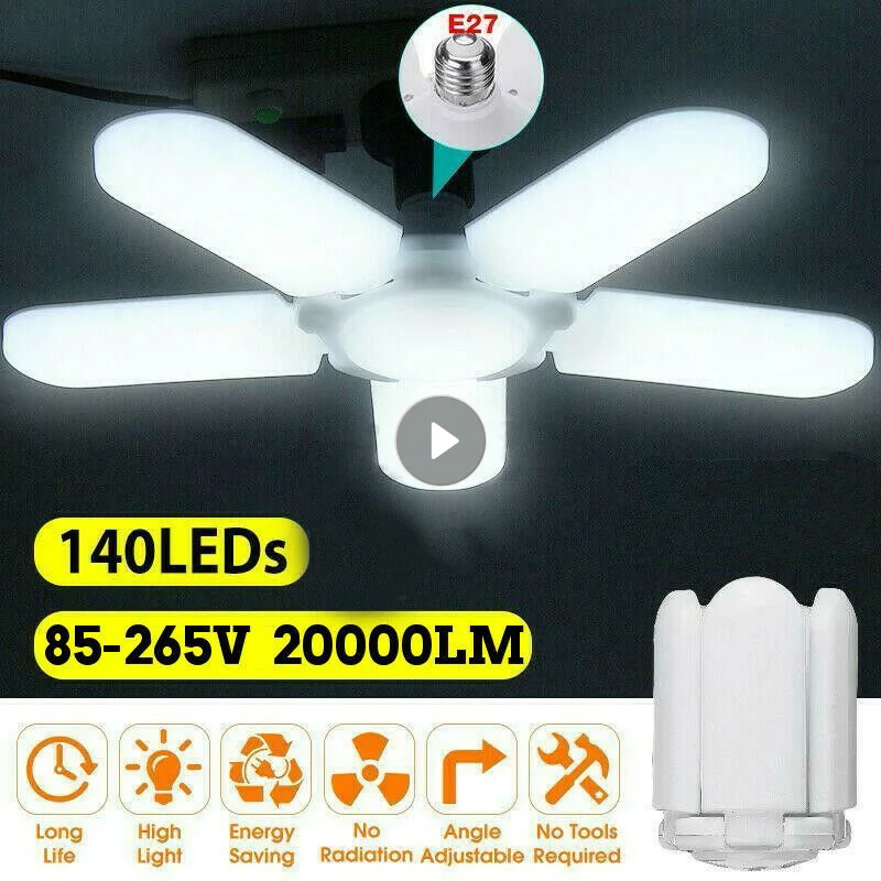 20000LM 85W 5+1 Blades Deformable LED Garage Light Adjustable Ceiling Lamp Foldable Fan Lampara Light Bulbs For Garage Lighting
20000LM 85W 5+1 Blades Deformable LED Garage Light Adjustable Ceiling Lamp Foldable Fan Lampara Light Bulbs For Garage Lighting