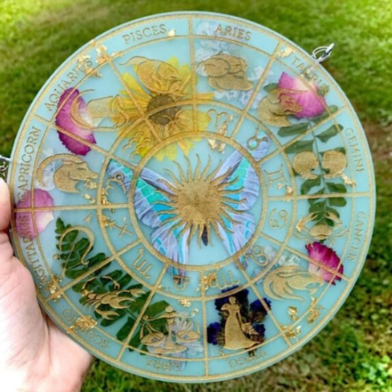 Round Twelve Constellation Divination Tray Epoxy Resin Mold Table Decoration Astrology Board DIY Crafts Silicone Mould
Round Twelve Constellation Divination Tray Epoxy Resin Mold Table Decoration Astrology Board DIY Crafts Silicone Mould