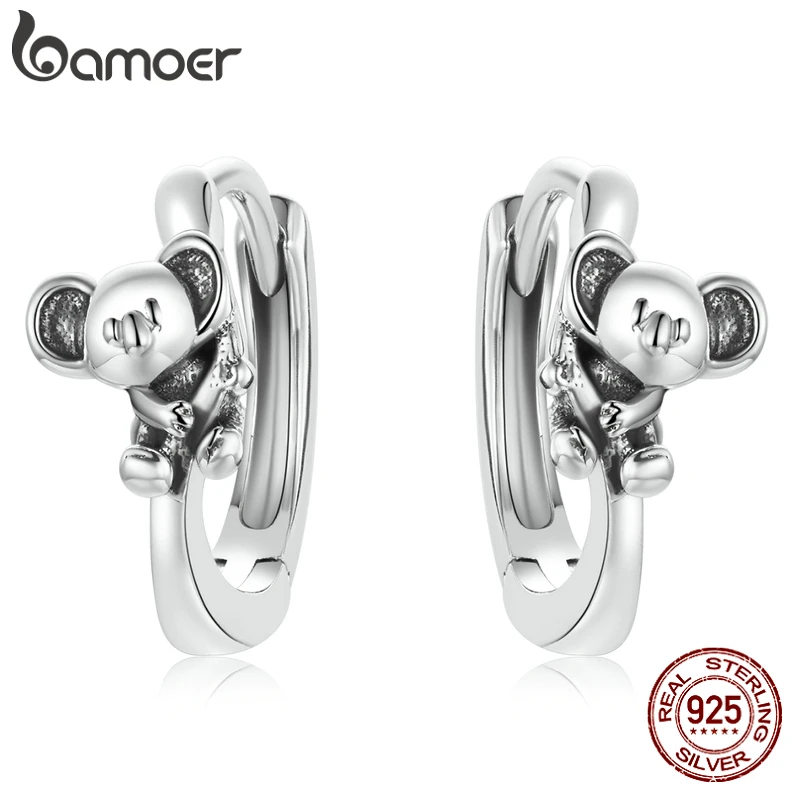 bamoer 925 Sterling Silver Cute Koala Ear Buckle Lovely Lazy Animal Hoop Earrings for Women Statement Fashion Ear Jewelry BSE507
bamoer 925 Sterling Silver Cute Koala Ear Buckle Lovely Lazy Animal Hoop Earrings for Women Statement Fashion Ear Jewelry BSE507