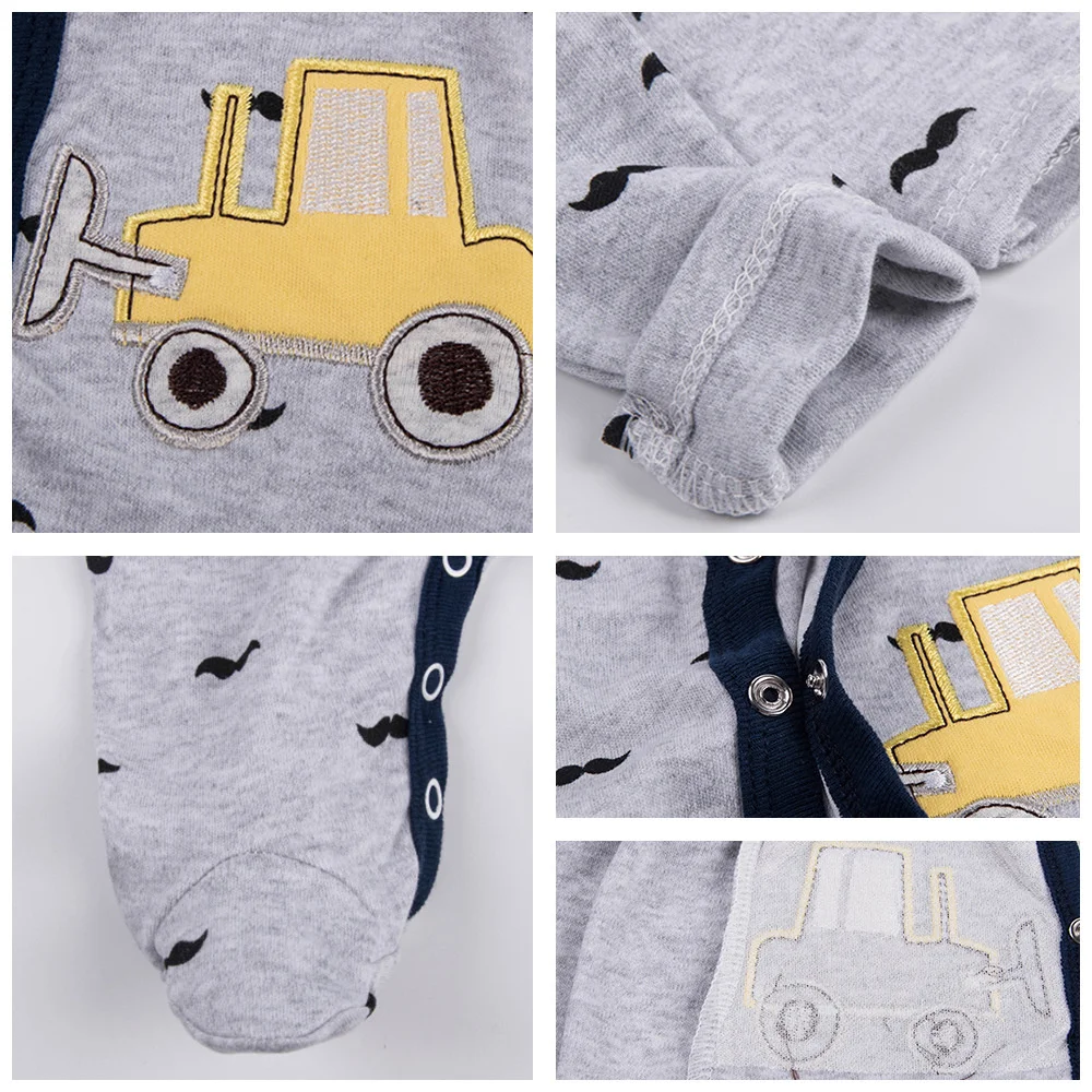 Baby One-piece One-piece Romper for Newborn Baby Cotton Double-sided Cloth Long Sleeve Foot Climb 3 Piece Pack
Baby One-piece One-piece Romper for Newborn Baby Cotton Double-sided Cloth Long Sleeve Foot Climb 3 Piece Pack