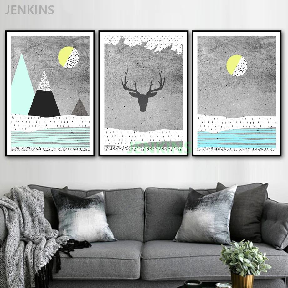 Canvas Painting Mountain River Sun Month Deer Abstract Wall Art Nordic Posters And Prints Wall Pictures For Living Room DecorMou
Canvas Painting Mountain River Sun Month Deer Abstract Wall Art Nordic Posters And Prints Wall Pictures For Living Room DecorMou