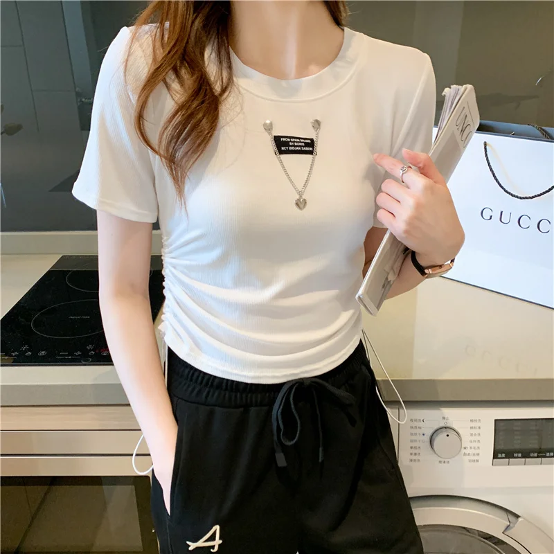 BOBOKATEER White T-shirt Female Clothing Camisas De Mujer Short Sleeve Woman Tshirts Fashion Plus Size Bluzka Damska Haut Femme
BOBOKATEER White T-shirt Female Clothing Camisas De Mujer Short Sleeve Woman Tshirts Fashion Plus Size Bluzka Damska Haut Femme
