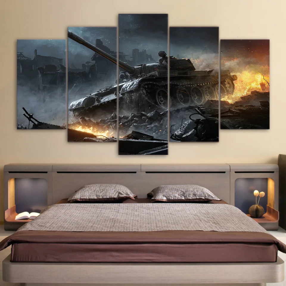 No Framed Canvas 5Pcs War World of Tanks Game Gift Modular Wall Art Posters Decoration Living Room Pictures Home Decor Paintings
No Framed Canvas 5Pcs War World of Tanks Game Gift Modular Wall Art Posters Decoration Living Room Pictures Home Decor Paintings