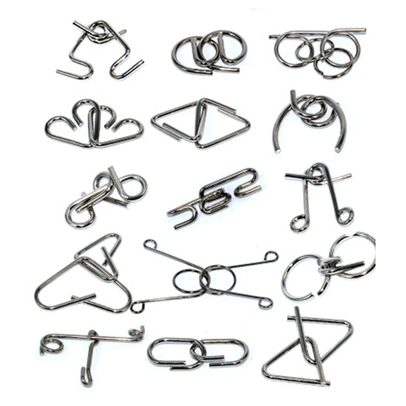 30-piece brain teaser metal ring puzzle set G88E
30-piece brain teaser metal ring puzzle set G88E
