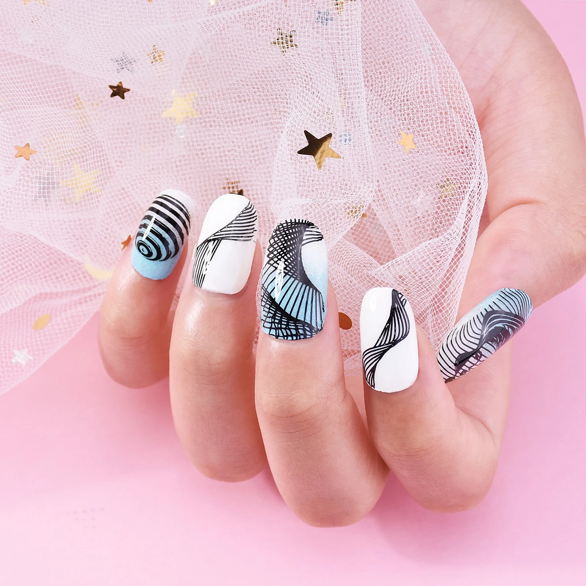BEAUTYBIGBANG 6*12cm Geometric Line Wave Pattern Rectangle Nail Stamping Plates Geometric Stainless Steel Nail Stamp Stencils
BEAUTYBIGBANG 6*12cm Geometric Line Wave Pattern Rectangle Nail Stamping Plates Geometric Stainless Steel Nail Stamp Stencils