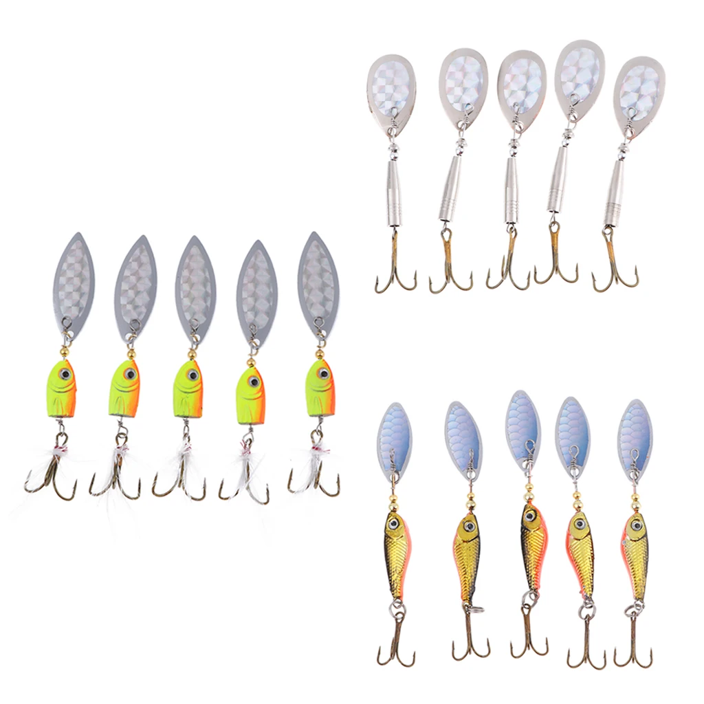 5x Metal Fishing Lures Treble Hooks Spinner Baits Spoons Fit for Freshwater Spinner Baits Fishing Lure
5x Metal Fishing Lures Treble Hooks Spinner Baits Spoons Fit for Freshwater Spinner Baits Fishing Lure