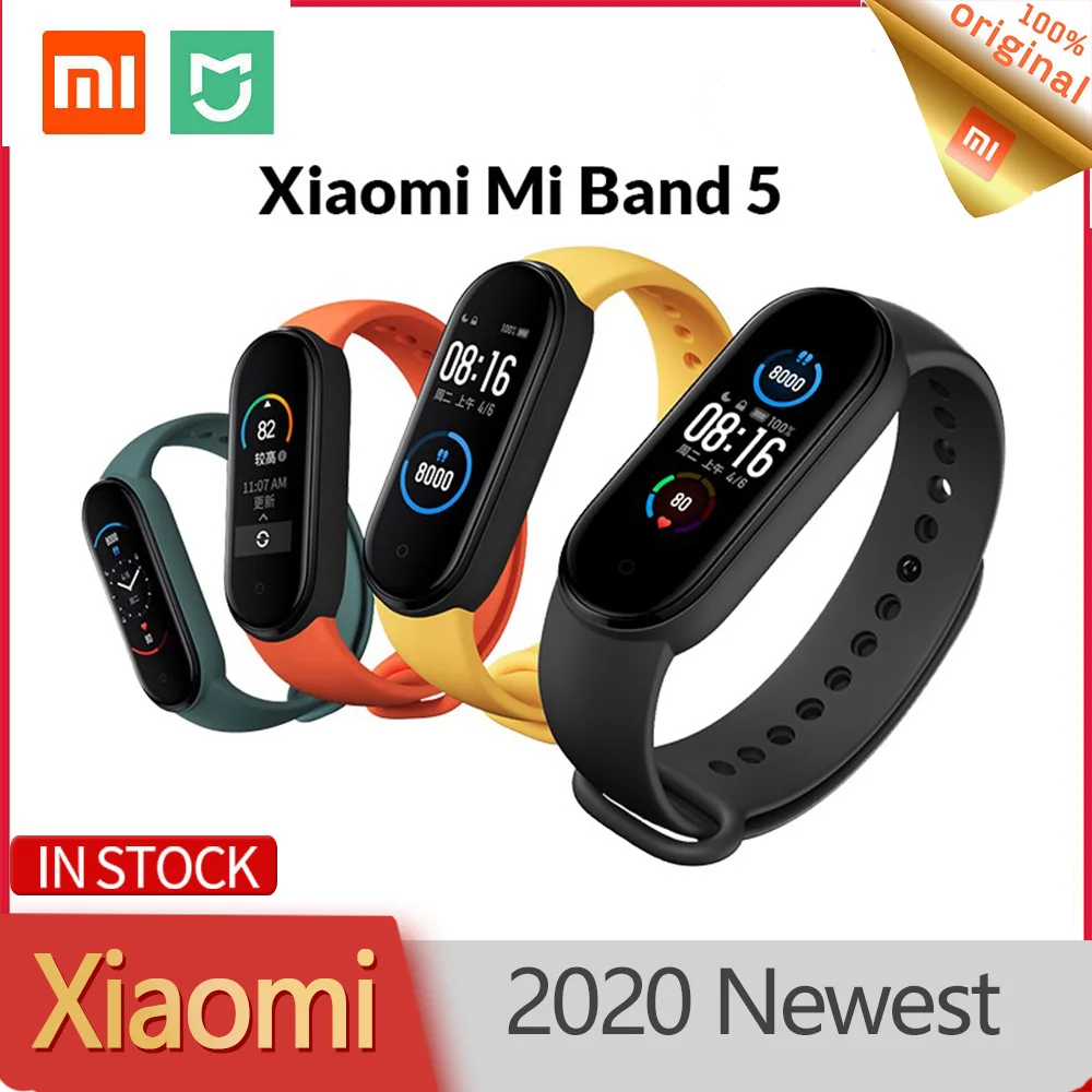 Original Xiaomi Mi Band 5 Smart Bracelet Heart Rate Fitness Tracker Sleep Tracker High-end Smart Bluetooth Bracelet Passometer
Original Xiaomi Mi Band 5 Smart Bracelet Heart Rate Fitness Tracker Sleep Tracker High-end Smart Bluetooth Bracelet Passometer