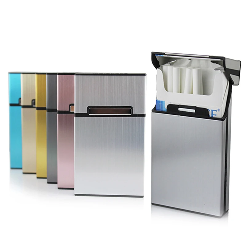 Ultra Thin Fashion Personality Cigaret Case Slim Metal Box Aluminum Gift Box Mini Cigarette Holder smoking Accessories
Ultra Thin Fashion Personality Cigaret Case Slim Metal Box Aluminum Gift Box Mini Cigarette Holder smoking Accessories